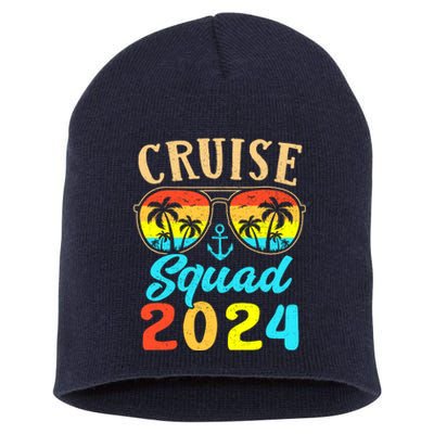 Cruise Squad 2024 Family Friends Vacation Cruising Ship Trip Short Acrylic Beanie