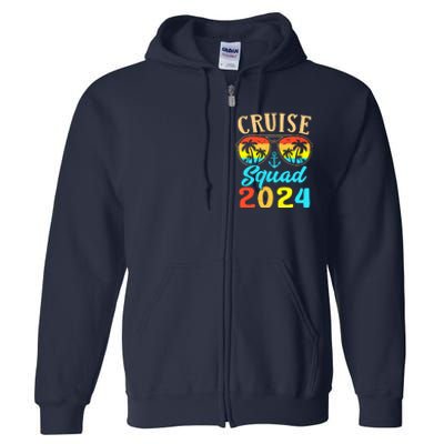 Cruise Squad 2024 Family Friends Vacation Cruising Ship Trip Full Zip Hoodie