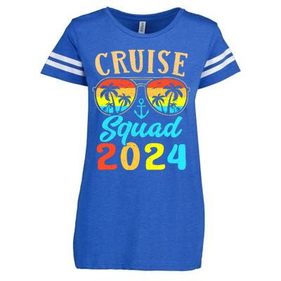 Cruise Squad 2024 Family Friends Vacation Cruising Ship Trip Enza Ladies Jersey Football T-Shirt