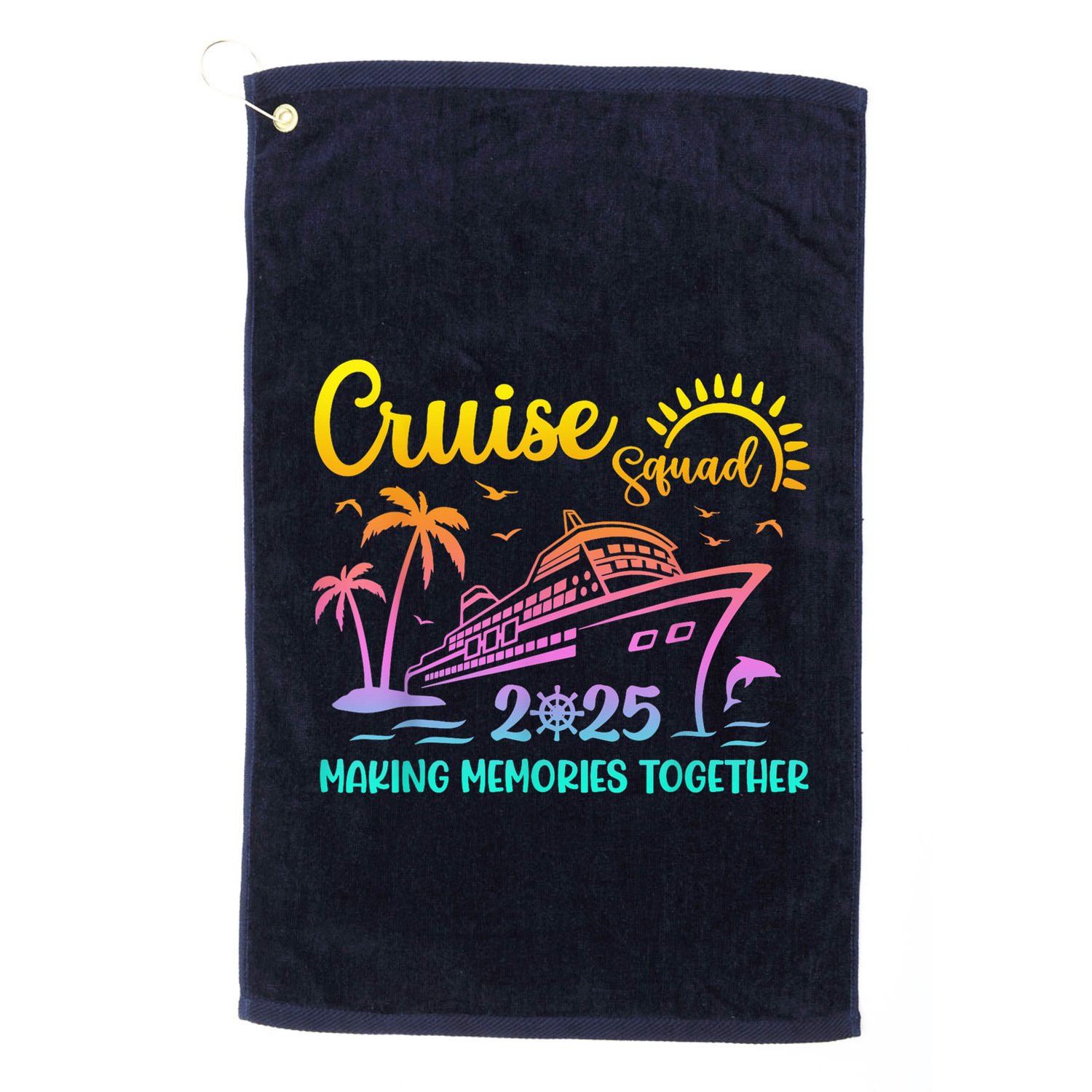 Cruise Squad 2025 Family Friends Vacation Matching Group Golf Towel