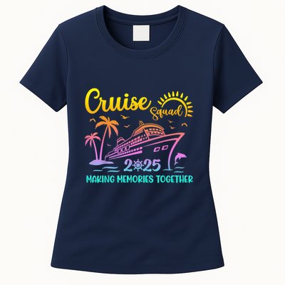 Cruise Squad 2025 Family Friends Vacation Matching Group Womens T-Shirt