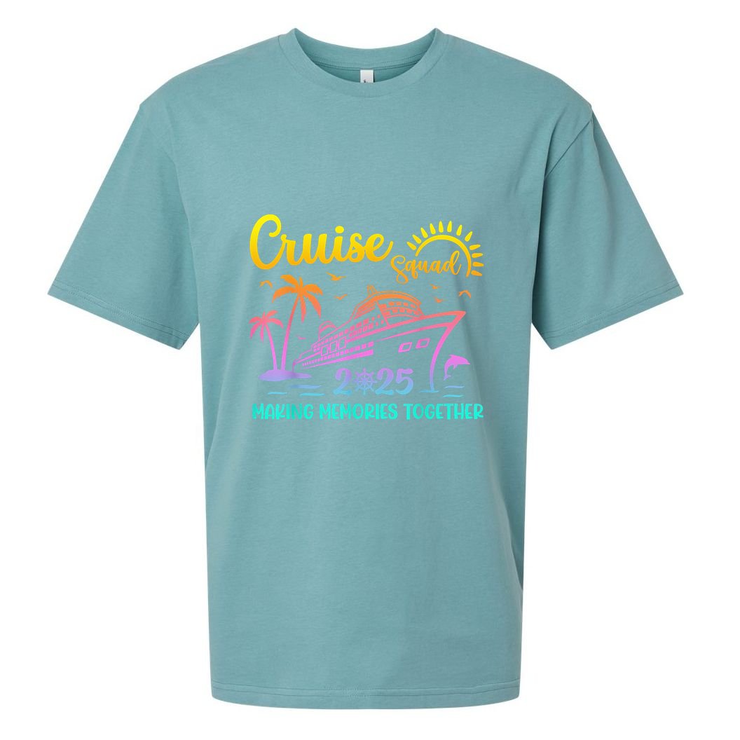 Cruise Squad 2025 Family Friends Vacation Matching Group Sueded Cloud Jersey T-Shirt