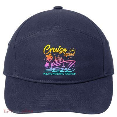 Cruise Squad 2025 Family Friends Vacation Matching Group 7-Panel Snapback Hat
