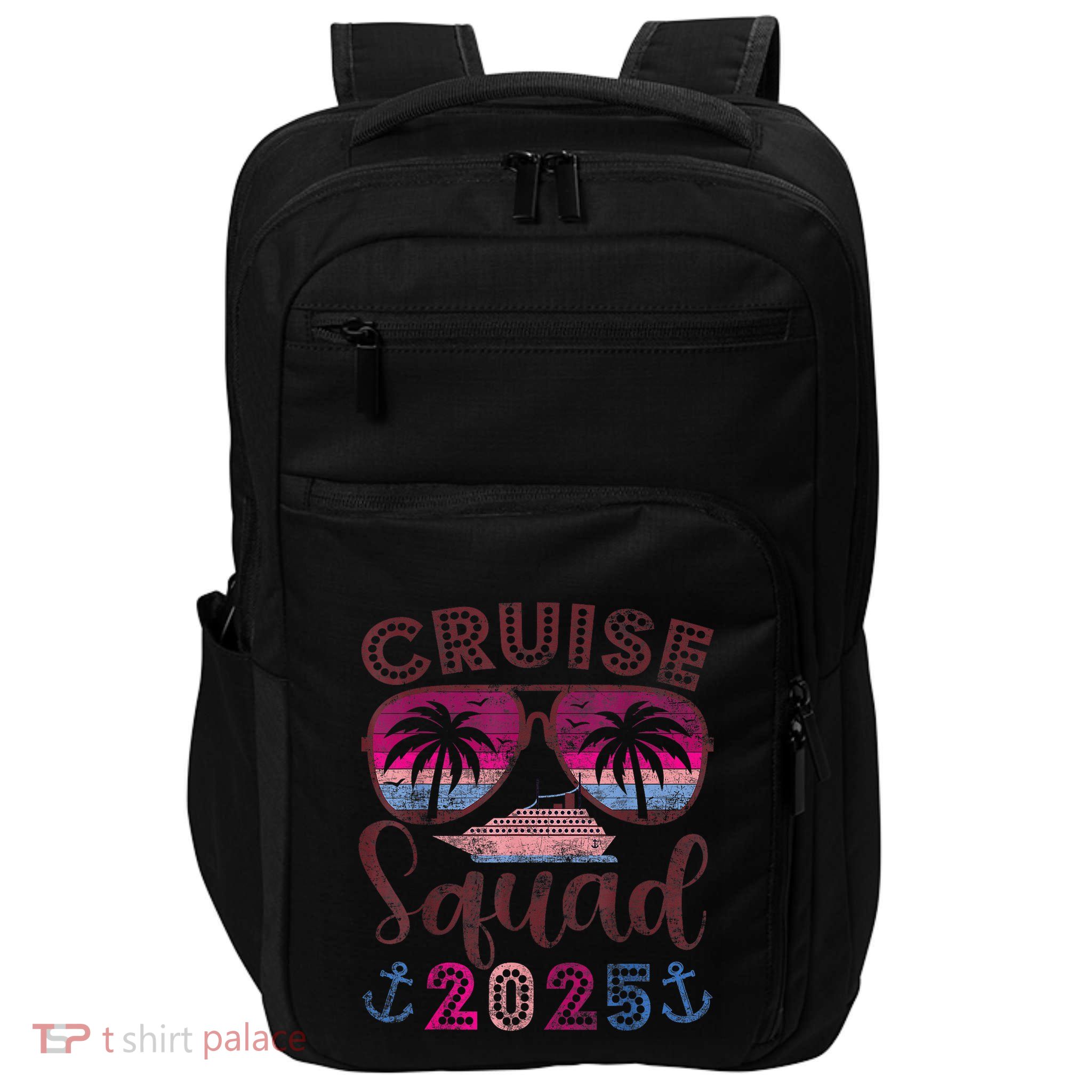 Cruise Squad 2025 Family Friends Vacation Matching Group Impact Tech Backpack