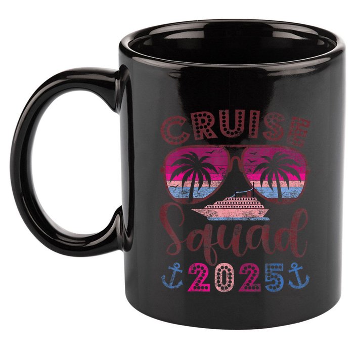 Cruise Squad 2025 Family Friends Vacation Matching Group 11oz C Handle Ceramic Mug