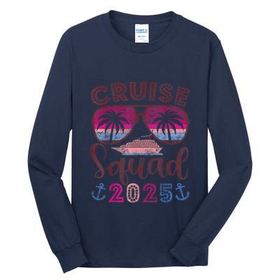 Cruise Squad 2025 Family Friends Vacation Matching Group Tall Long Sleeve T-Shirt