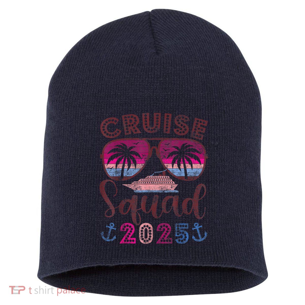 Cruise Squad 2025 Family Friends Vacation Matching Group Short Acrylic Beanie