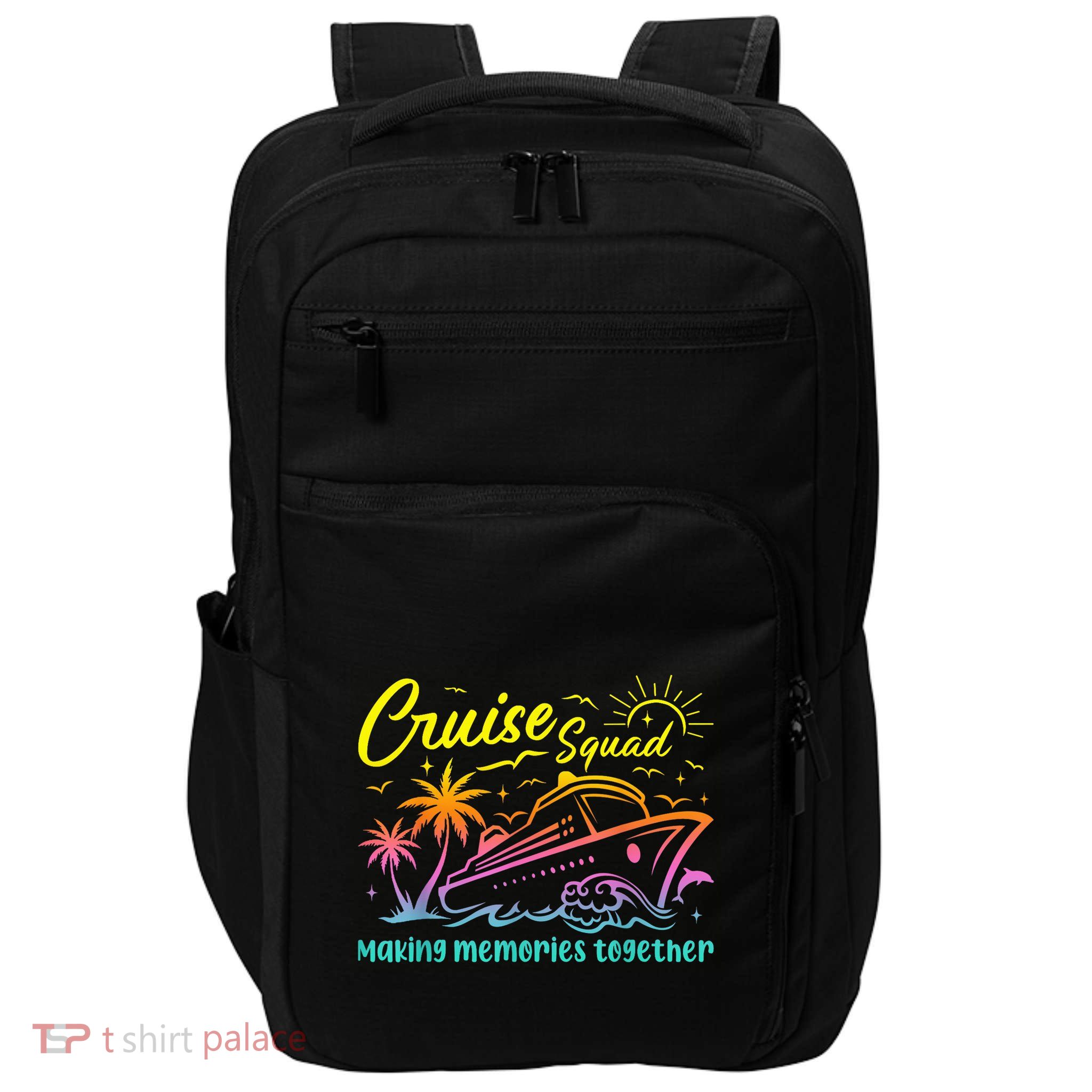 Cruise Squad 2025 Family Friends Vacation Matching Group Impact Tech Backpack