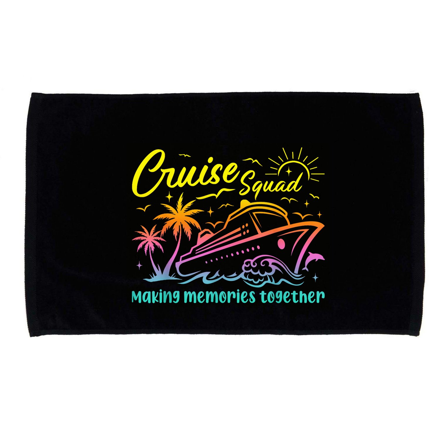 Cruise Squad 2025 Family Friends Vacation Matching Group Microfiber Hand Towel