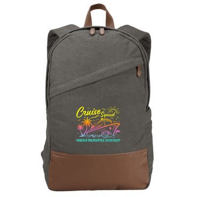 Cruise Squad 2025 Family Friends Vacation Matching Group Cotton Canvas Backpack