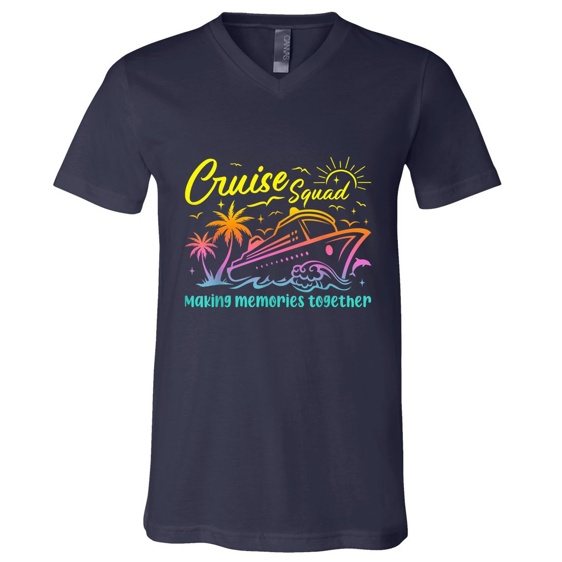 Cruise Squad 2025 Family Friends Vacation Matching Group V-Neck T-Shirt