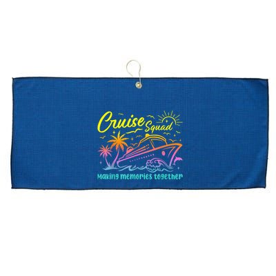 Cruise Squad 2025 Family Friends Vacation Matching Group Large Microfiber Waffle Golf Towel