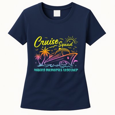 Cruise Squad 2025 Family Friends Vacation Matching Group Womens T-Shirt