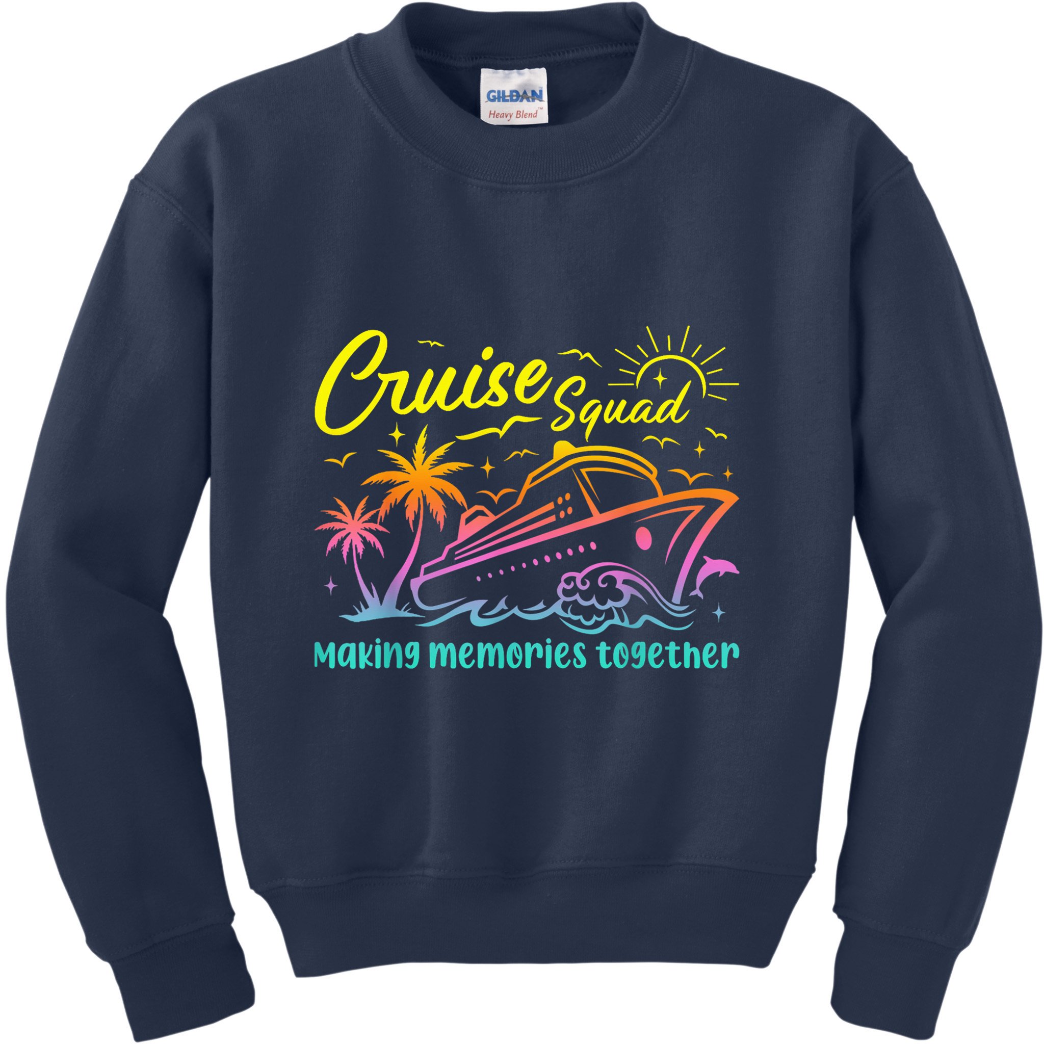 Cruise Squad 2025 Family Friends Vacation Matching Group Kids Sweatshirt