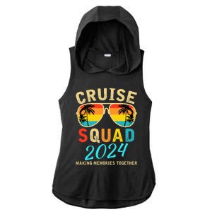 Cruise Squad 2024 Summer Vacation Matching Family Group Ladies PosiCharge Tri-Blend Wicking Draft Hoodie Tank