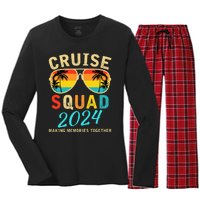 Cruise Squad 2024 Summer Vacation Matching Family Group Women's Long Sleeve Flannel Pajama Set 