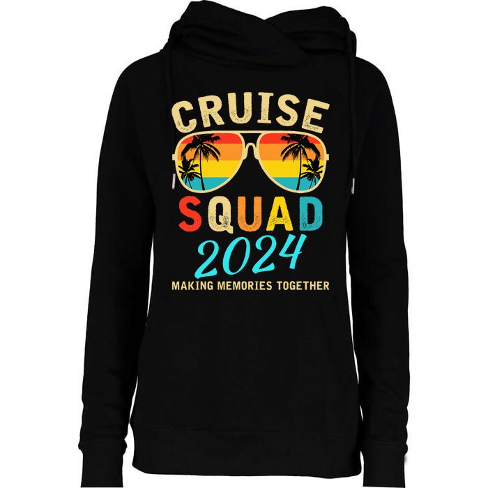 Cruise Squad 2024 Summer Vacation Matching Family Group Womens Funnel Neck Pullover Hood