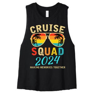 Cruise Squad 2024 Summer Vacation Matching Family Group Women's Racerback Cropped Tank