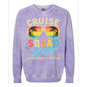 Cruise Squad 2024 Summer Vacation Matching Family Group Colorblast Crewneck Sweatshirt