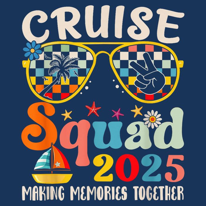 Cruise Squad 2025 Family Group Matching Summer Vacation Cooling Performance Crew T-Shirt