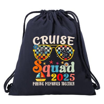 Cruise Squad 2025 Family Group Matching Summer Vacation Drawstring Bag