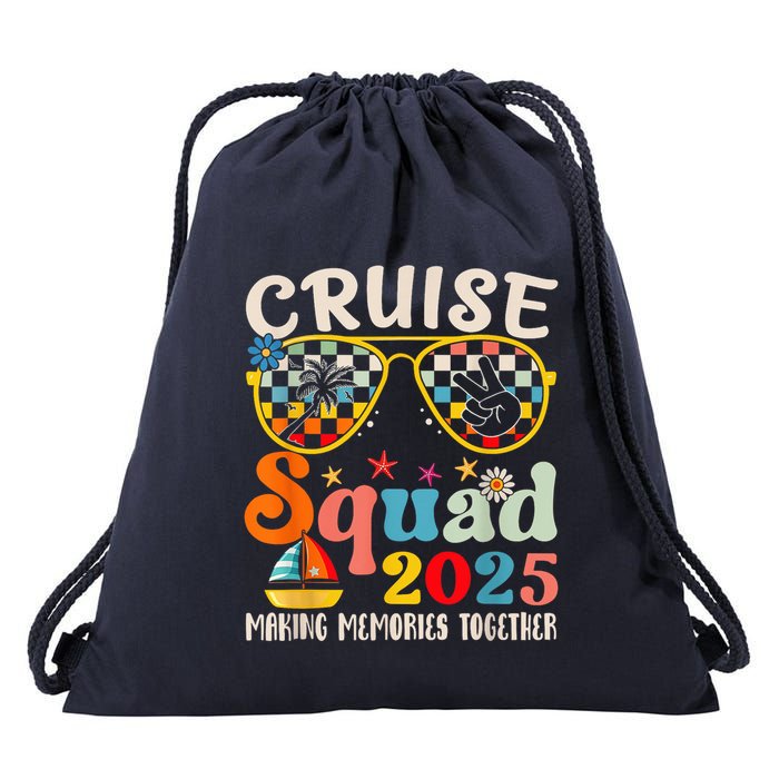 Cruise Squad 2025 Family Group Matching Summer Vacation Drawstring Bag