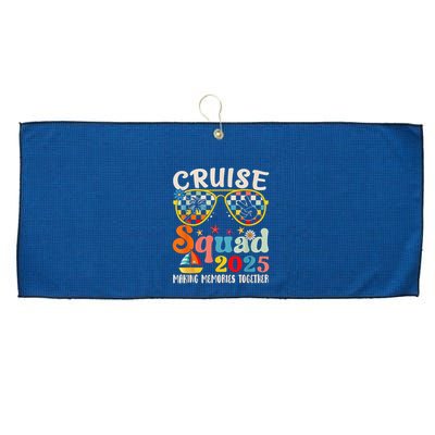 Cruise Squad 2025 Family Group Matching Summer Vacation Large Microfiber Waffle Golf Towel