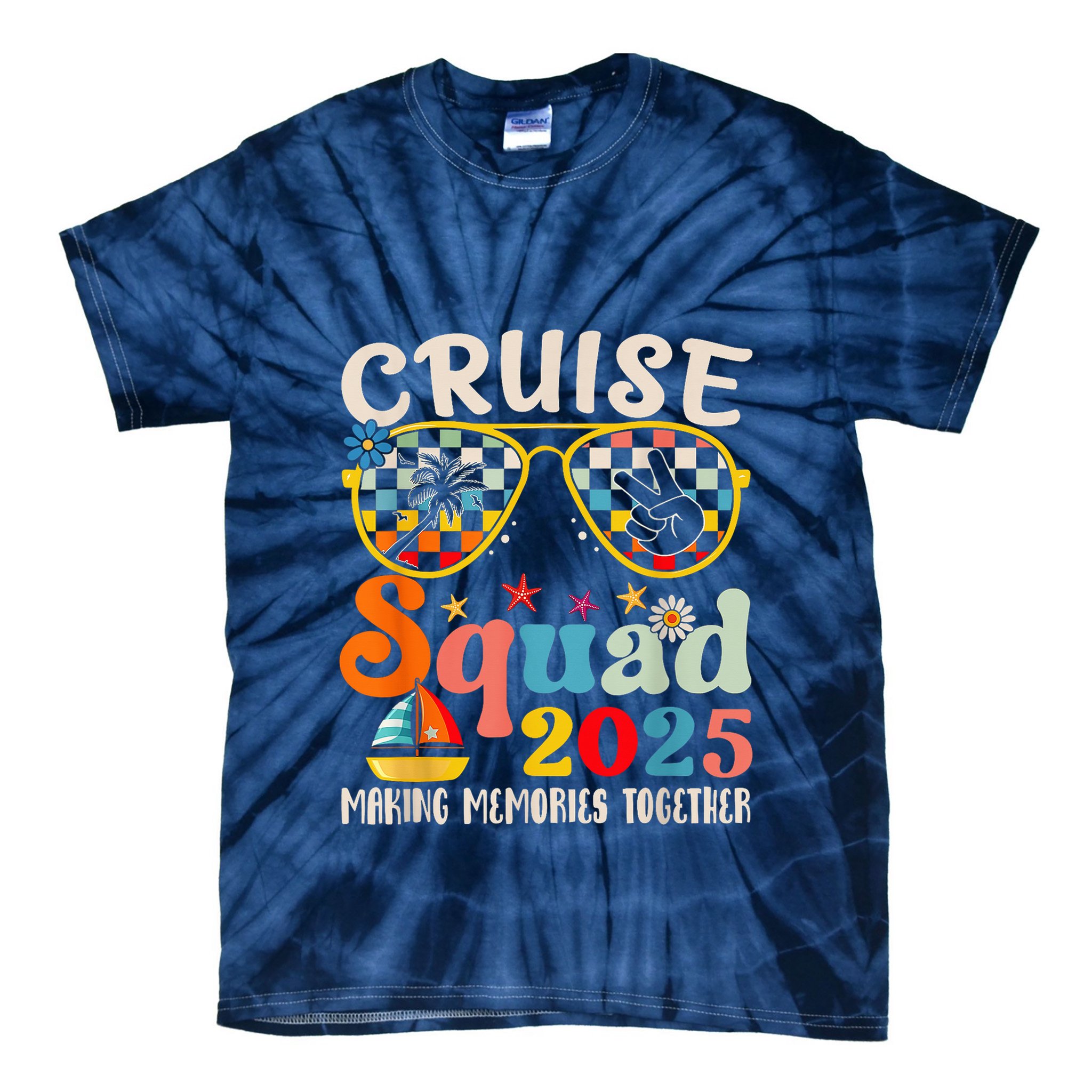 Cruise Squad 2025 Family Group Matching Summer Vacation Tie-Dye T-Shirt