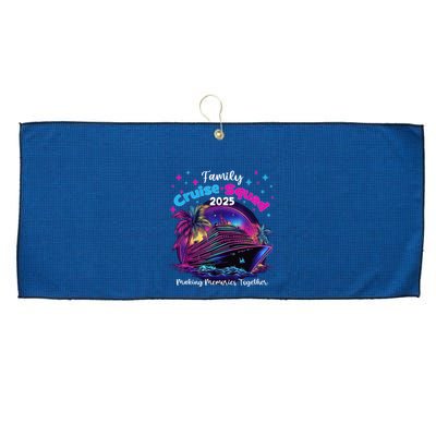 Cruise Squad 2025 Family Group Matching Summer Vacation Large Microfiber Waffle Golf Towel