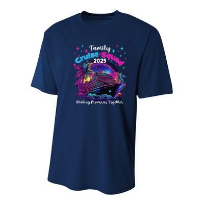 Cruise Squad 2025 Family Group Matching Summer Vacation Youth Performance Sprint T-Shirt