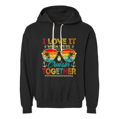 Cruise Squad 2025 Family Group Matching Summer Vacation Garment-Dyed Fleece Hoodie