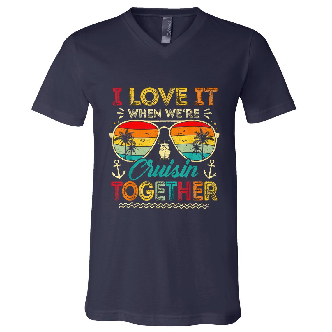 Cruise Squad 2025 Family Group Matching Summer Vacation V-Neck T-Shirt