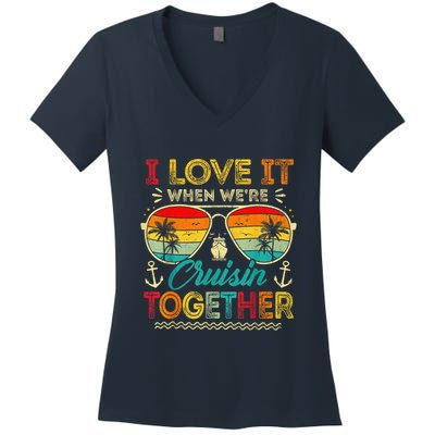 Cruise Squad 2025 Family Group Matching Summer Vacation Women's V-Neck T-Shirt
