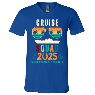 Cruise Squad 2025 Making Memories Together Family Vacation V-Neck T-Shirt