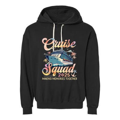 Cruise Squad 2025 Family Group Matching Summer Vacation Garment-Dyed Fleece Hoodie
