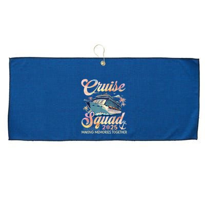 Cruise Squad 2025 Family Group Matching Summer Vacation Large Microfiber Waffle Golf Towel