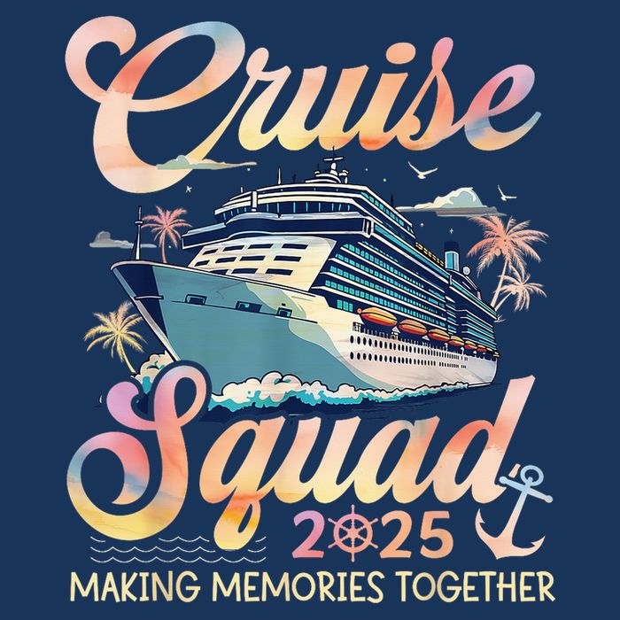 Cruise Squad 2025 Family Group Matching Summer Vacation Cooling Performance Long Sleeve Crew
