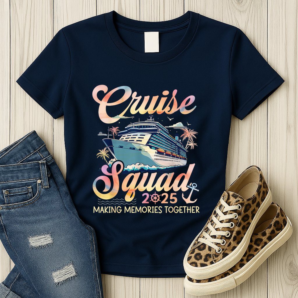 Cruise Squad 2025 Family Group Matching Summer Vacation Womens T-Shirt