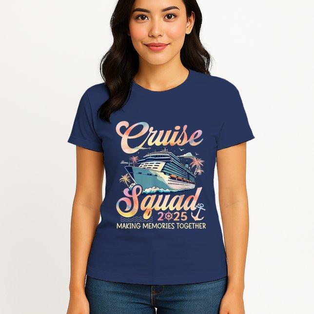 Cruise Squad 2025 Family Group Matching Summer Vacation Womens T-Shirt