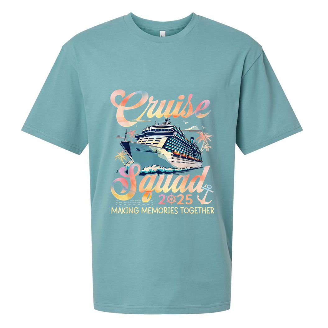 Cruise Squad 2025 Family Group Matching Summer Vacation Sueded Cloud Jersey T-Shirt