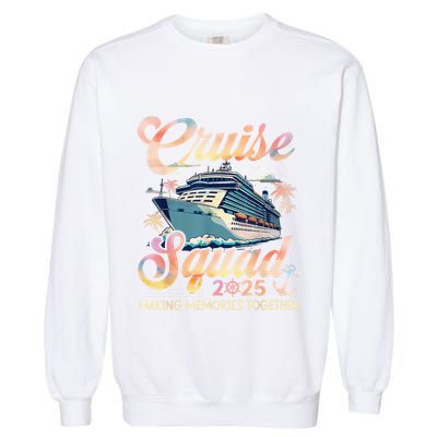 Cruise Squad 2025 Family Group Matching Summer Vacation Garment-Dyed Sweatshirt