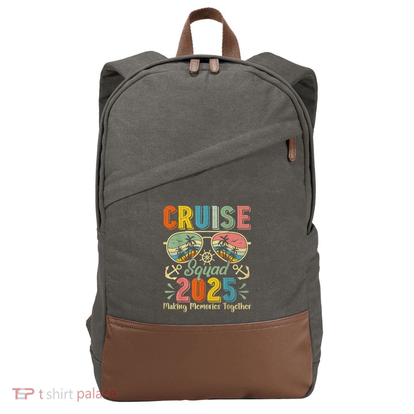 Cruise Squad 2025 Family Group Matching Summer Vacation Cotton Canvas Backpack