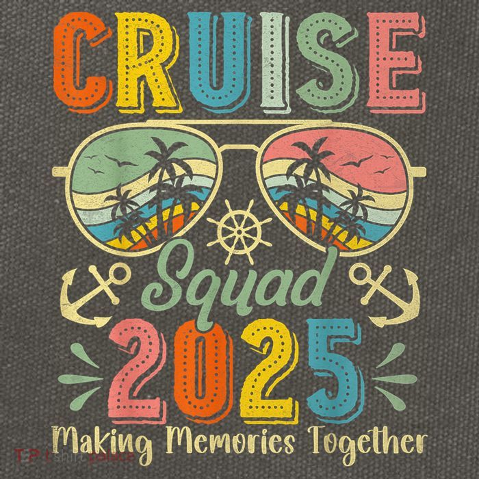 Cruise Squad 2025 Family Group Matching Summer Vacation Cotton Canvas Backpack