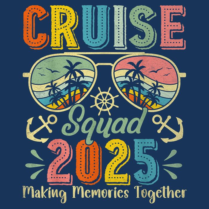 Cruise Squad 2025 Family Group Matching Summer Vacation Cooling Performance Crew T-Shirt