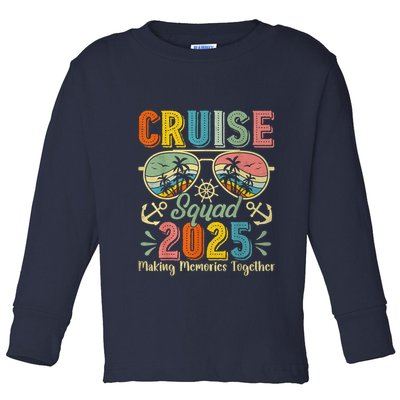 Cruise Squad 2025 Family Group Matching Summer Vacation Toddler Long Sleeve Shirt