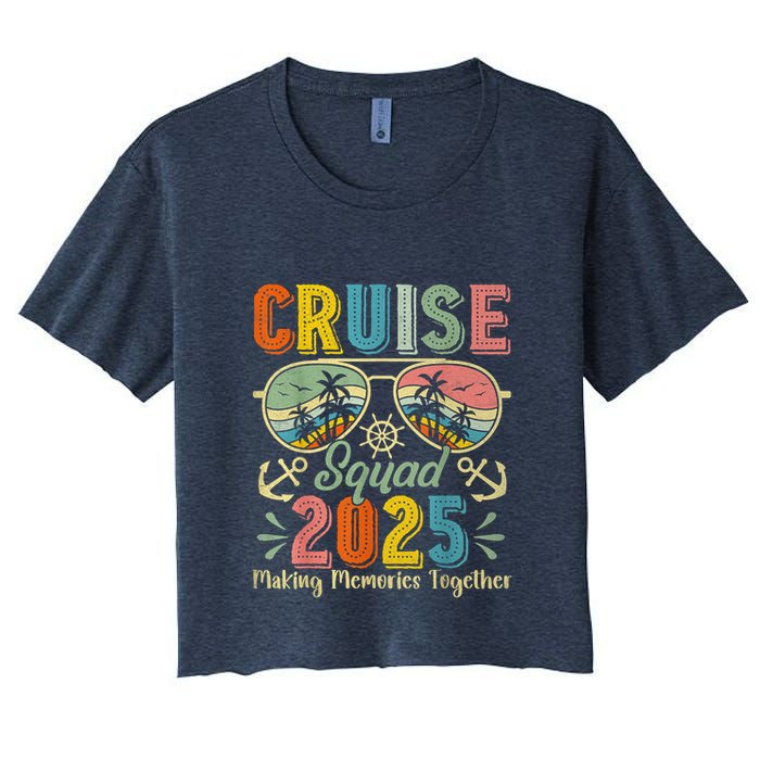 Cruise Squad 2025 Family Group Matching Summer Vacation Women's Crop Top Tee
