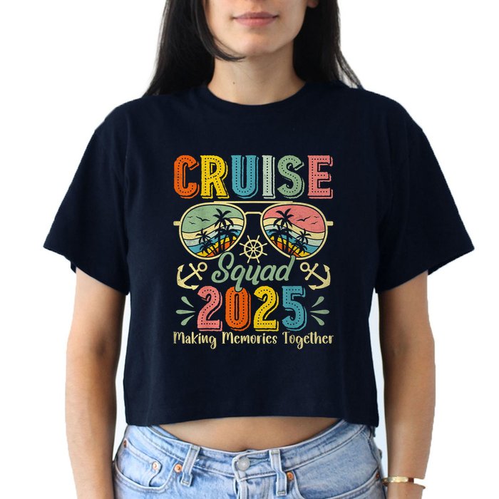 Cruise Squad 2025 Family Group Matching Summer Vacation Women's Crop Top Tee