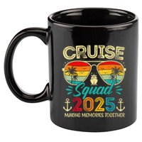 Cruise Squad 2025 Family Group Matching Summer Vacation 11oz C Handle Ceramic Mug
