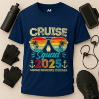 Cruise Squad 2025 Family Group Matching Summer Vacation Cooling Performance Crew T-Shirt