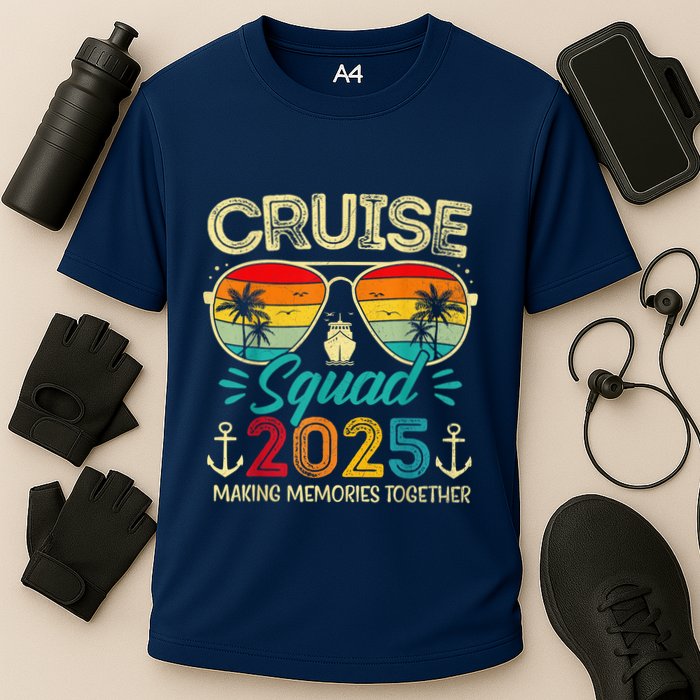 Cruise Squad 2025 Family Group Matching Summer Vacation Cooling Performance Crew T-Shirt